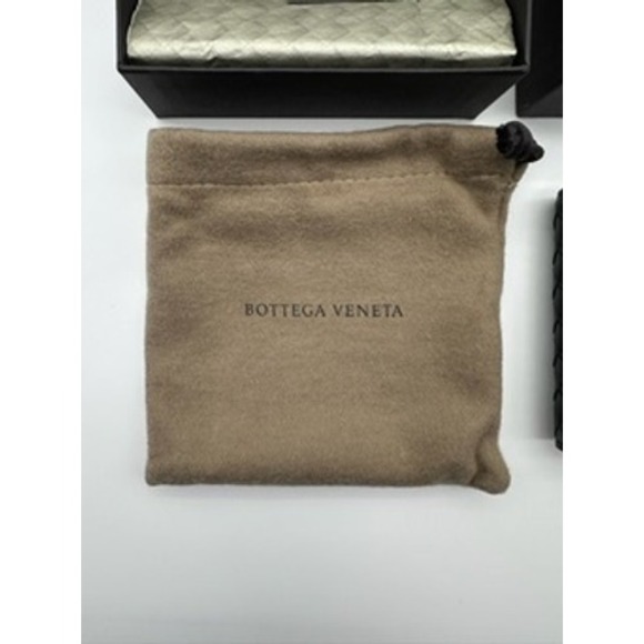 Bottega Veneta Intrecciato Bifold Wallet Mens Black Woven Leather - Picture 2 of 5